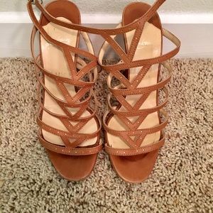 Christian Louboutin caged cognac heels sz. 40